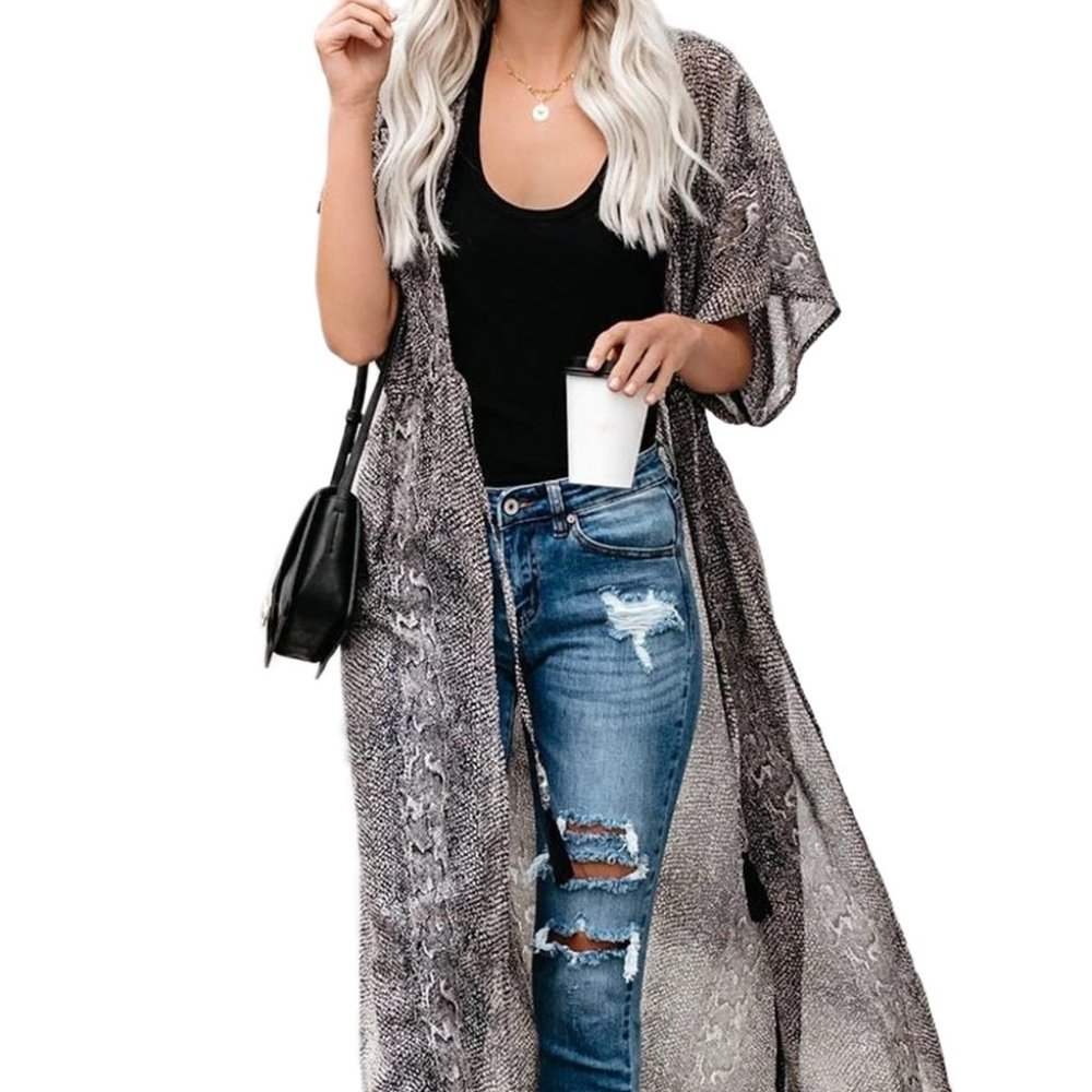 Snake Print Duster